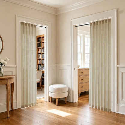 102 Inch Long Curtains Semi Sheer Linen Curtains - Image 6