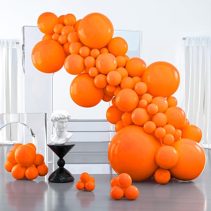 PartyWoo Orange Balloons 127pcs Fall Color 36 18 12 10 5 Inch | Balloons by PartyWoo