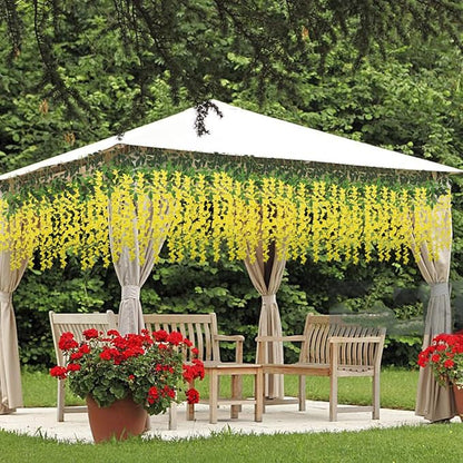 Artificial Wisteria Hanging Flowers Fake Wisteria Flower Garland Silk Vines - Image 2