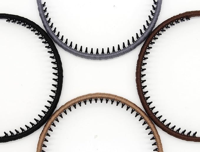 Zig Zag Hairbands - Head Bands for Women's Short Hair, Non-Slip Hair Accessories (4 Colors)