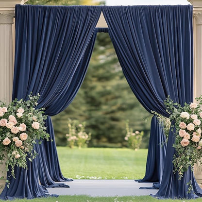 60ft×12ft Wrinkle Free Navy Blue Backdrop Curtain - Image 8