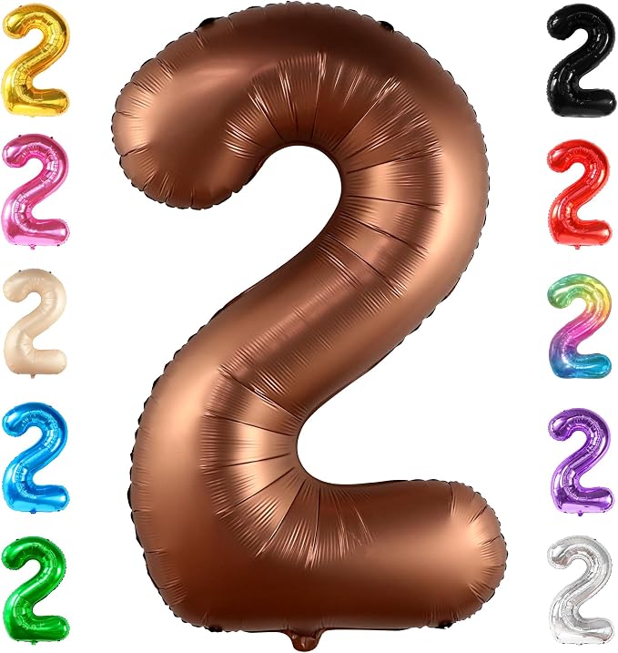 KatchOn Black Number 2 Balloon 40 Inch 2nd Birthday Decorations by KatchOn