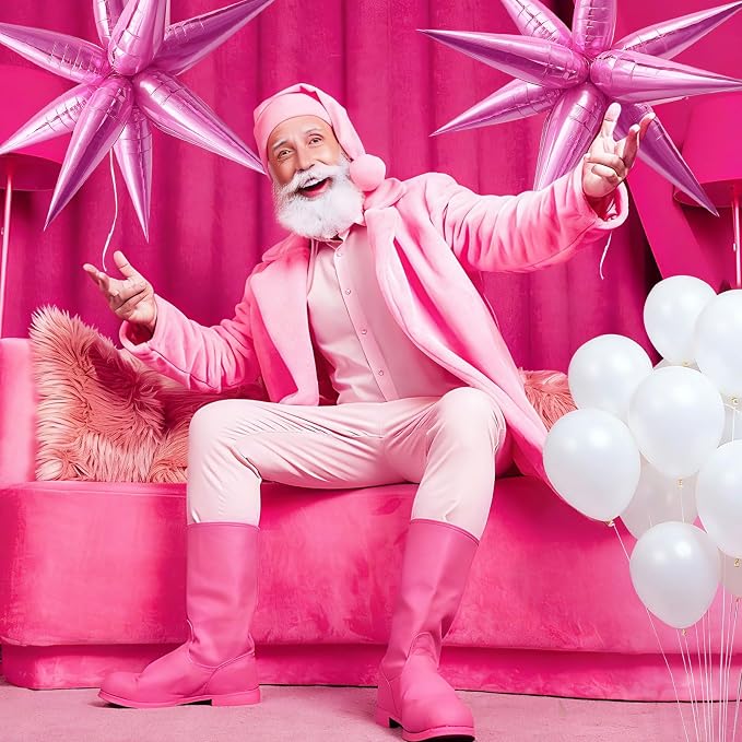 60Pcs Hot Pink Star Balloons for Princess Birthday Decorations Explosion Mylar - Image 6