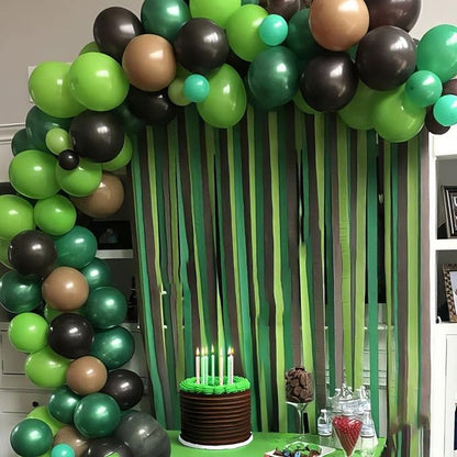 Green and Brown Balloons, Camouflage Metallic Green Black Brown Gold Balloon - Image 6