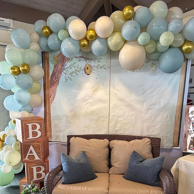 Dusty Green Blue Balloon, 60 Packs 12 Inch Sage Green Balloon - Image 7