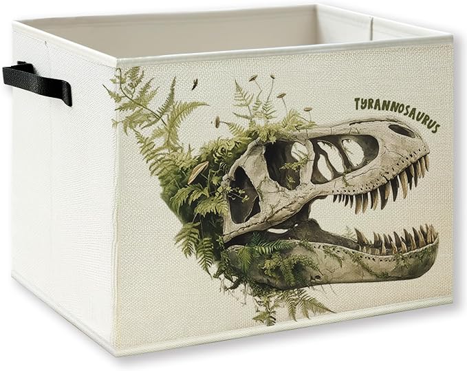 Vintage Dinosaur Skull Nursery Storage Basket by KSDUT