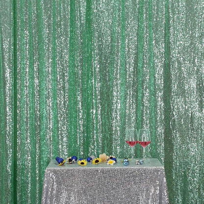 Poise3EHome Mint Green Sequin Backdrop, 10Ft x 10Ft Glitter Photography by Poise3EHome