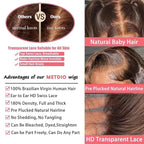 13x6 Body Wave Lace Front Wigs Human Hair Chocolate Brown Wig Human Hair Pre Plucked With Baby Hair 180 Density 4# Colored Brown HD Lace Frontal Wigs for Women 30Inch