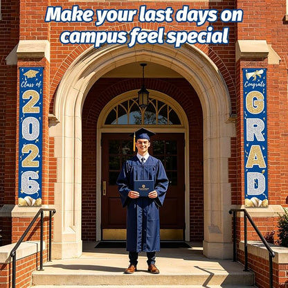 Graduation Decorations 2026, Class of 2026 Banner Congrats Grad | Blue Porch - Image 5