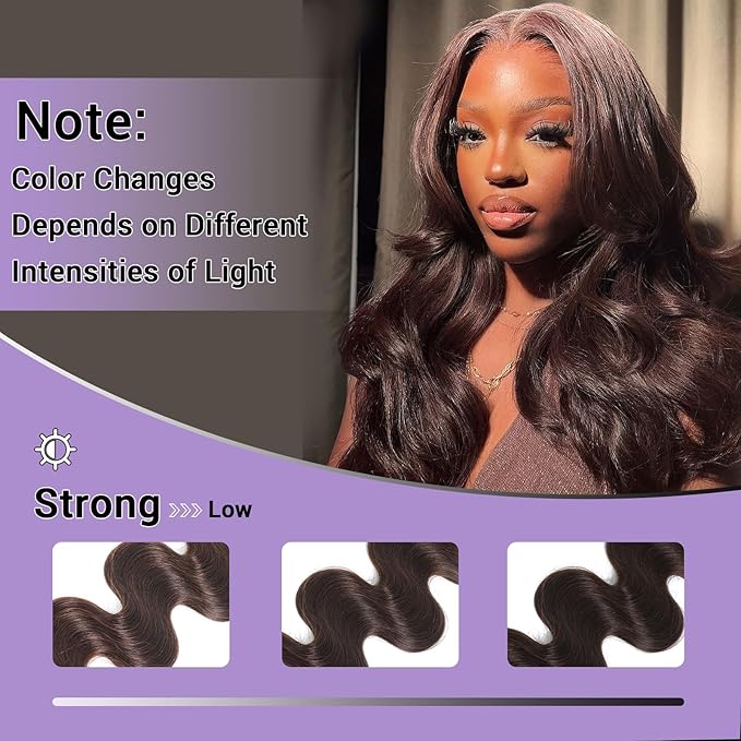 4# Body Wave Bundles Human Hair Only One 12 Inch Single Bundle Chocolate Brown Color Body Wave 100% Real Human Hair And True To Length