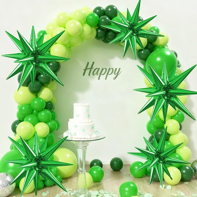 Green Star Balloons, 22/27 Inch Green Star Foil Balloons, Aluminum Foil Balloon - Image 5