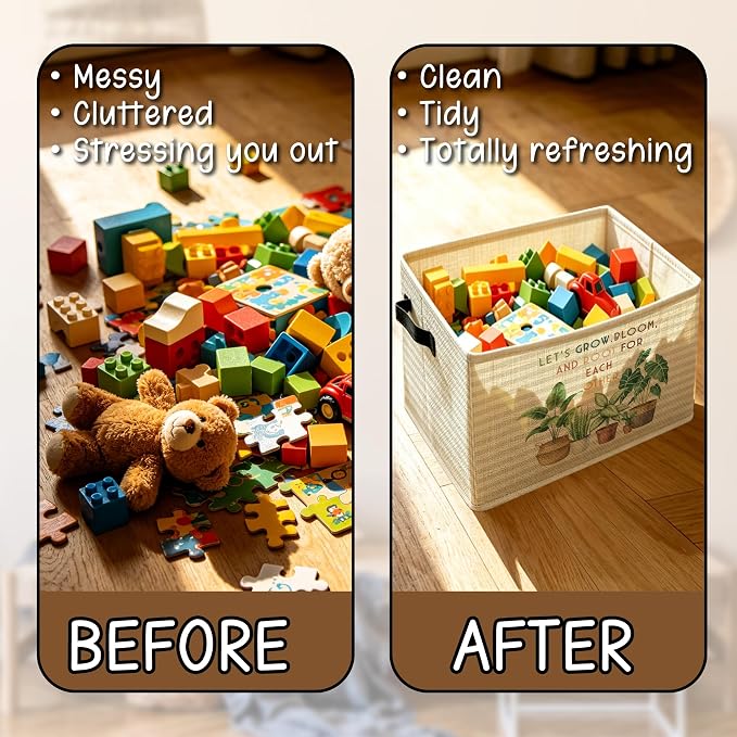Inspirational Boho Classroom Foldable Storage Bins Box - Image 6