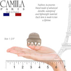 Camila Paris CP3126 French Hair Clip for Women, Small Beige Girls Hair Claw Clips Fashion Durable Hair Accessories for Women, Luxury Ladies Strong Hold No Slip Grip Clamp, Made in France