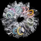 36Pcs (2 Pack of 18) Colorful Spiral Hair Ties, Individually Wrapped Coil Elastics, Phone Cord Ponytail Holders for Thin and Thick Hair, No Damage, No Crease