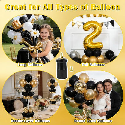 AXHJ Electric Balloon Pump, Portable Electric Air Balloon Pump Dual Nozzle Air - Image 6