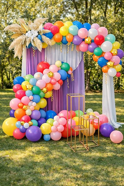 100 Pack Balloon Arch Kit – 12 Inch Assorted Rainbow Latex Balloons - Image 5