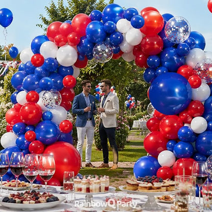 RainbowQ 165 Pcs Red White and Blue Balloons Arch Kit Different Sizes | 4th of - Image 5