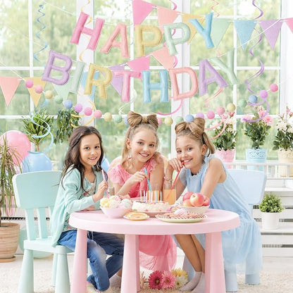 Kriyokiaa Pastel Happy Birthday Banner Set - Image 6