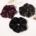 Velvet Scrunchies Hairbands Bulk Pack - Large Jumbo Giant Hair Ties for Thick Curly Hair, No Crease Soft Elastic Hair Accessories for Girls Women