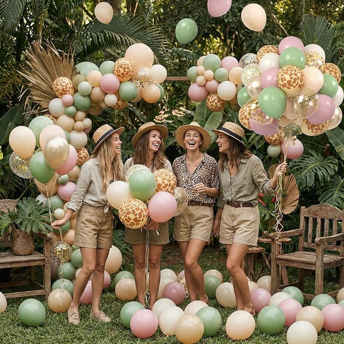 Sage Green and Pink Balloons, 12 Inch Dusty Pink Champagne Gold Apricot Balloon - Image 7
