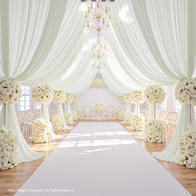 20ft×12ft Ivory Backdrop Curtain - Image 9