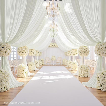 20ft×12ft Ivory Backdrop Curtain - Image 9