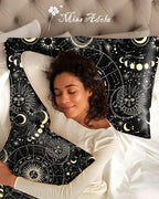 2 Pack Mulberry Silk Pillowcase for Hair and Skin - Standard Size 20 x 26 Inches with Hidden Zipper Sun Moon 19 Momme Soft Sleeping Silk Pillow Case for Women, Moms