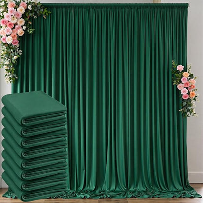 40 ft x 10 ft Wrinkle Free Hunter Green Backdrop Curtain by Outpain