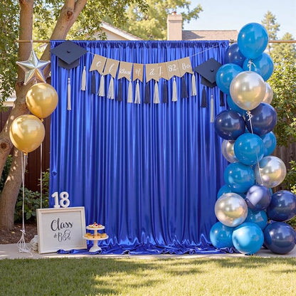 gogoparti 10x10FT Sapphire Blue Sequin Backdrop Curtain - Image 5
