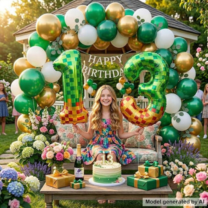 40 Inch Pixel Foil Number 13 Balloon - Image 4