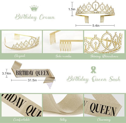 Amandir Sage Green Birthday Decorations - Image 3