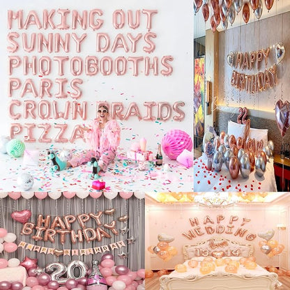 Happy Birthday Balloon Banner Custom Phrase Balloons letter 16 inch - Image 6