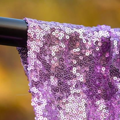 JYFLZQ Lavender Sequin Backdrop Curtains 7ft x 7ft 1 Panel Glitter Photo Booth - Image 5