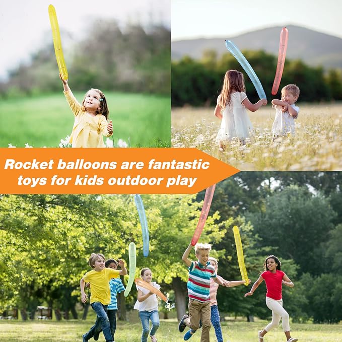 YHmall 100 Pack Rocket Balloons - Image 4