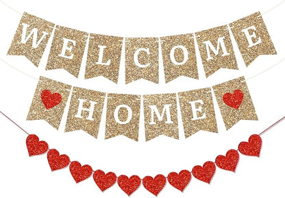 Pre-Strung Welcome Home Banner by PerfectOccasion