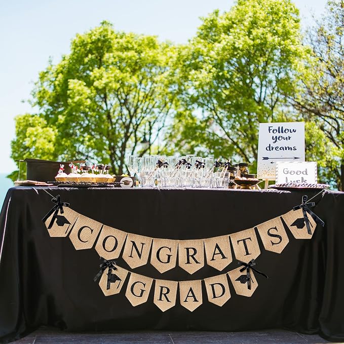 2026 Graduations Decorations Burlap Banner - Image 5
