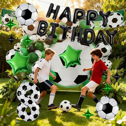 40 Inch Soccer Number 8 Balloon Set, Soccer Birthday Party Decorations | Sports - Image 4