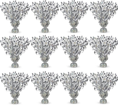 PMU 12 Pcs Silver Graduation Balloon Weights, Graduation Centerpieces by PMU