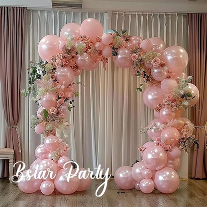 Double Stuffed Pearl Dusty Pink Balloon Garland Arch Kit | 18/12/10/5inch - Image 6