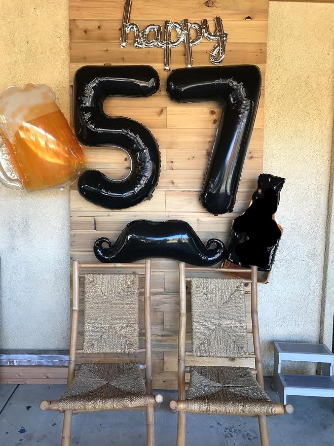 Number Balloons 40 Inch Black 4 Balloon - Image 3