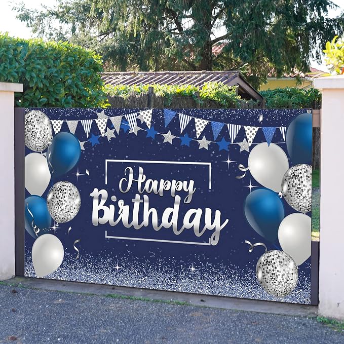 Tatuo Happy Birthday Decorations Backdrop Banner - Image 5