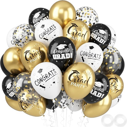FEYG Graduation Balloons, 12 Inch, Grad Printed, Class of 2025, Gradutation by FEYG