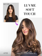 LUVME Invisible Clip in Hair Extensions Real Human Hair, 22 inch 110g 6Pcs, Brown Highlights Human Hair Extensions Clip ins for Women, Natural Seamless Straight Human Hair