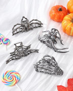 HAIMEIKANG 4 PCs Metal Hair Claw Clips - Irregular Large Non-Slip Styling Accessories for Women's Thick and Thin