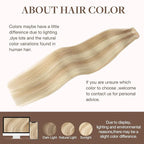 GOO GOO Tape in Hair Extensions Human Hair, 18A/613A Dark Blonde Highlighted Bleach Blonde, 20inch 50g 20pcs, Skin Weft Seamless Invisible, Silky Straight with Thick Ends, Remy Human Hair