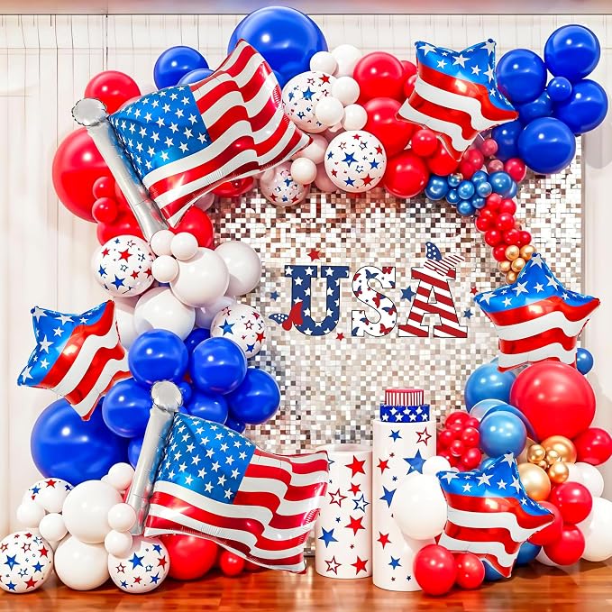 6PCS Patriotic Balloon Set - Image 3