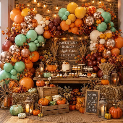 124pcs Fall Balloon Arch Kit, Thanksgiving Garland - Image 5