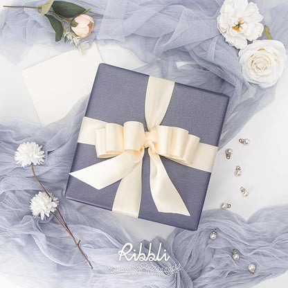 Ribbli Cream Double Faced Satin Ribbon, 1” x Continuous 25 Yards, Use - Image 4