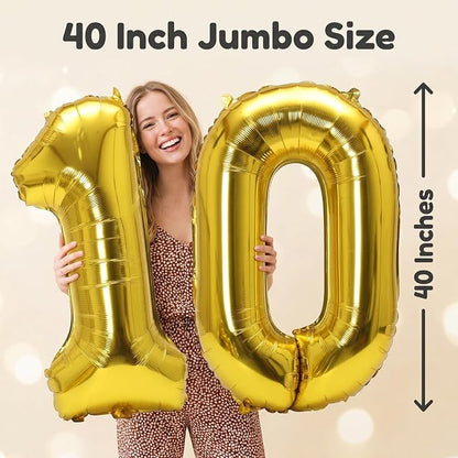Number 10 Balloon Foil Mylar Balloons - Image 4