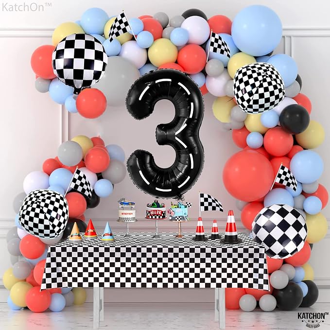 KatchOn Black Number 3 Balloon 40 Inch, 3rd Birthday Decorations - Image 5